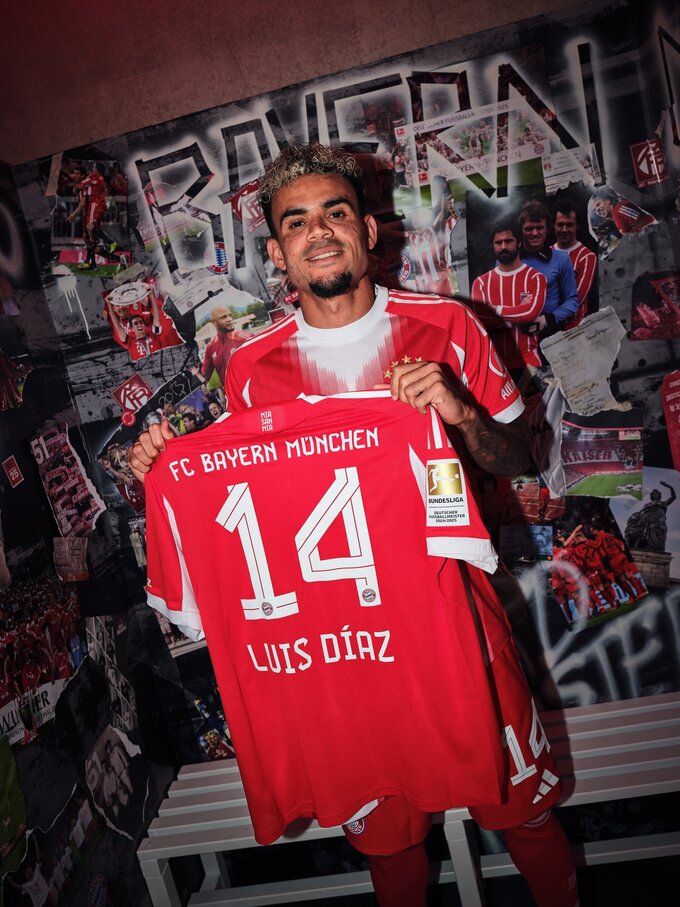 Luis Diaz gia nhập Bayern Munich: Chuyển nhượng bom tấn 65,5 triệu bảng