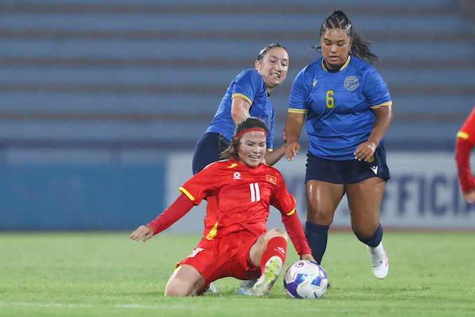 Tuyển nữ Việt Nam thắng đậm Guam 4-0, dẫn đầu bảng E vòng loại Asian Cup 2026