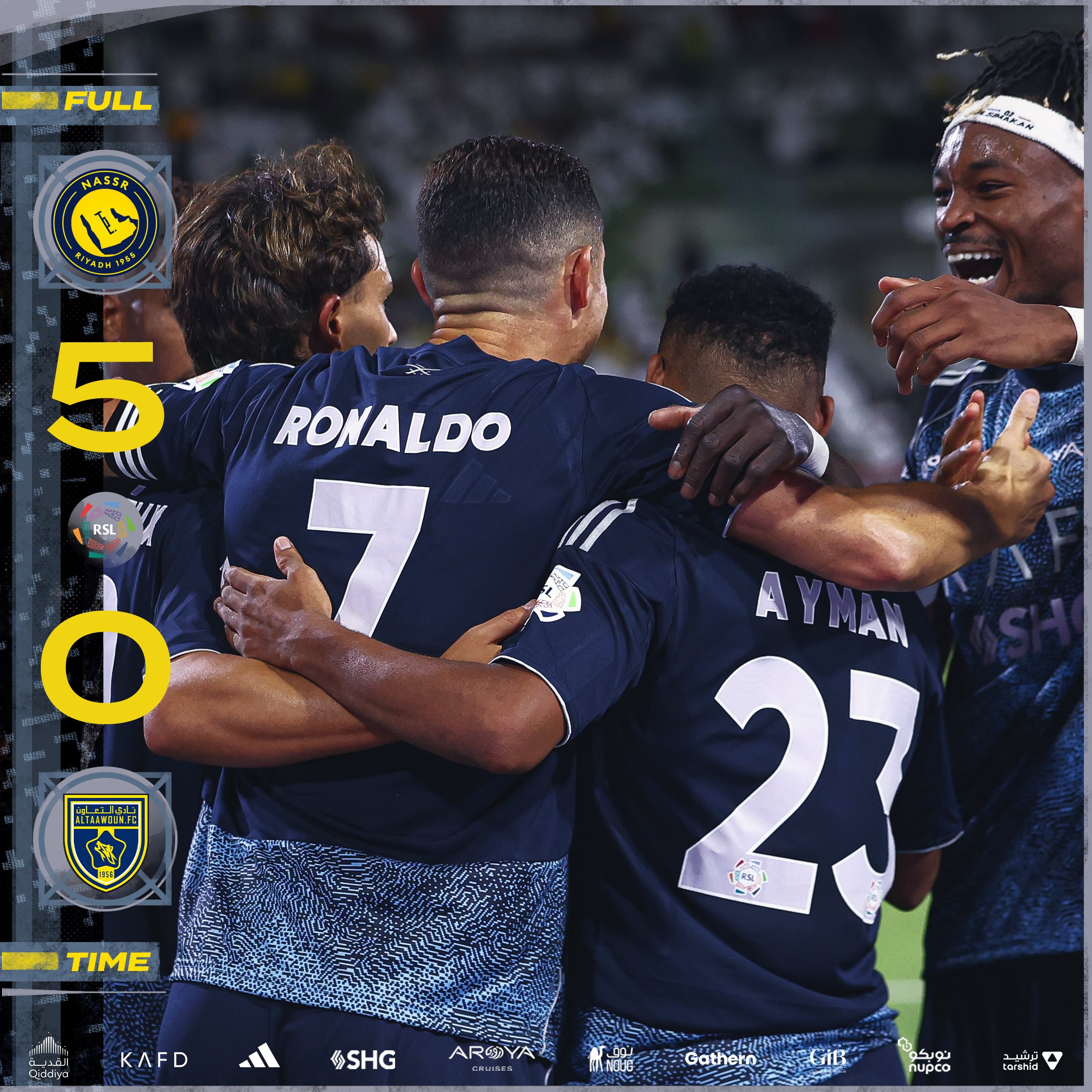 Cầu thủ Al Nassr ăn mừng bàn thắng