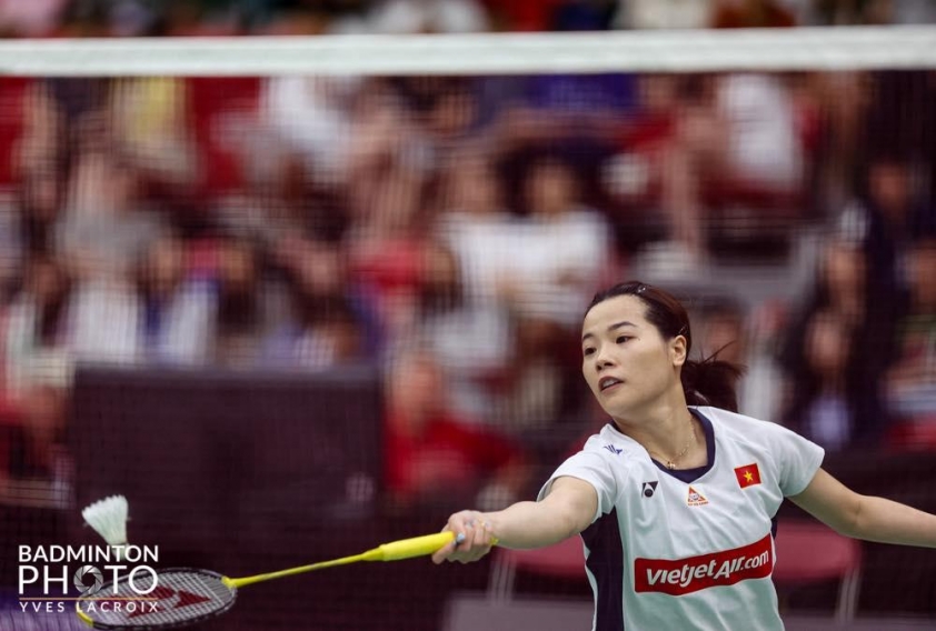 Thùy Linh thi đấu nỗ lực
