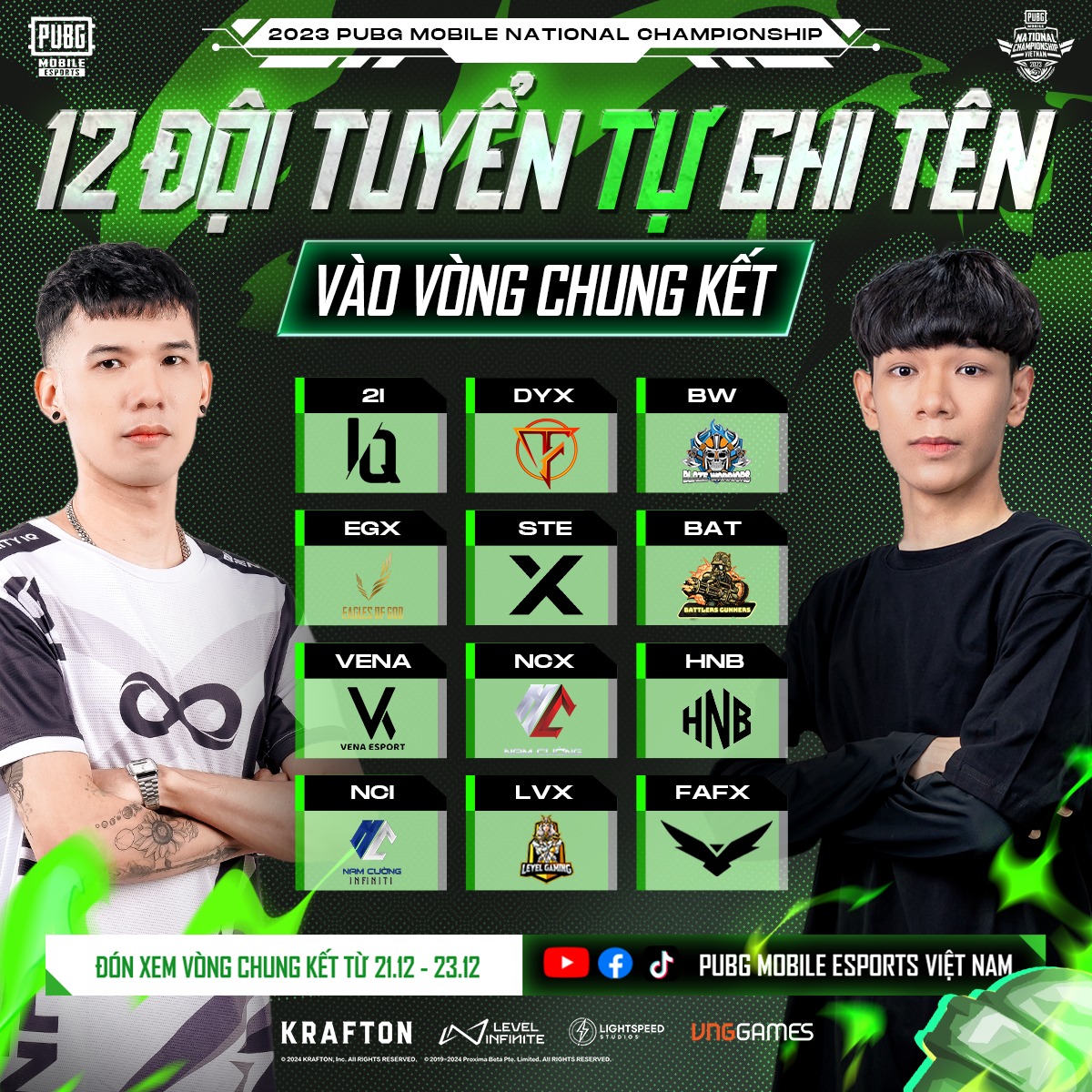 Ảnh 12 đội tuyển lọt vào vòng chung kết