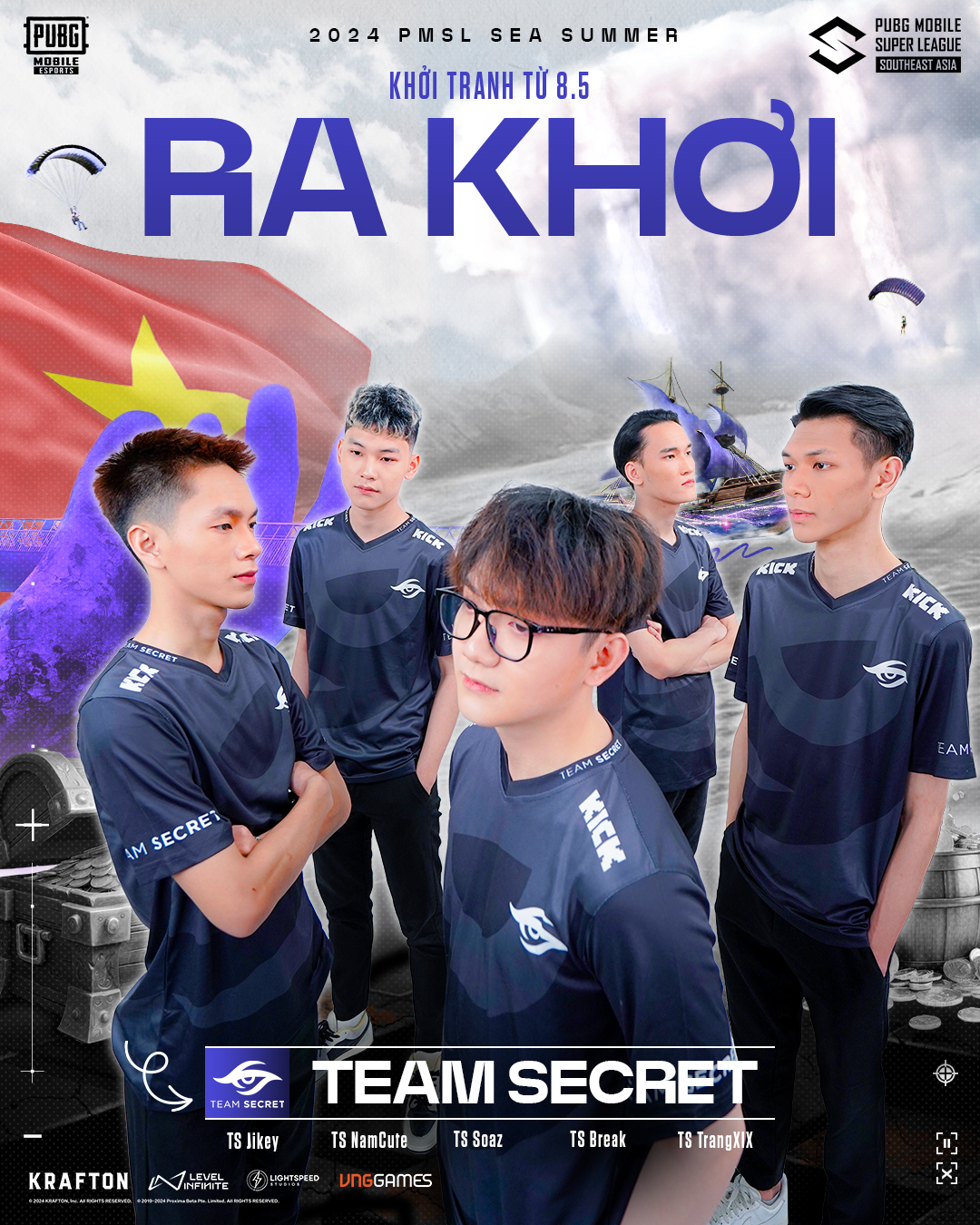 Hình ảnh các tuyển thủ PUBG Mobile