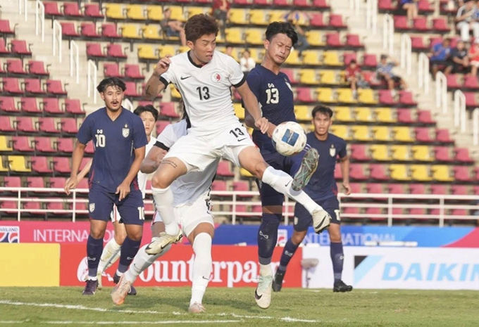 U22 Thái Lan thua U22 Hong Kong