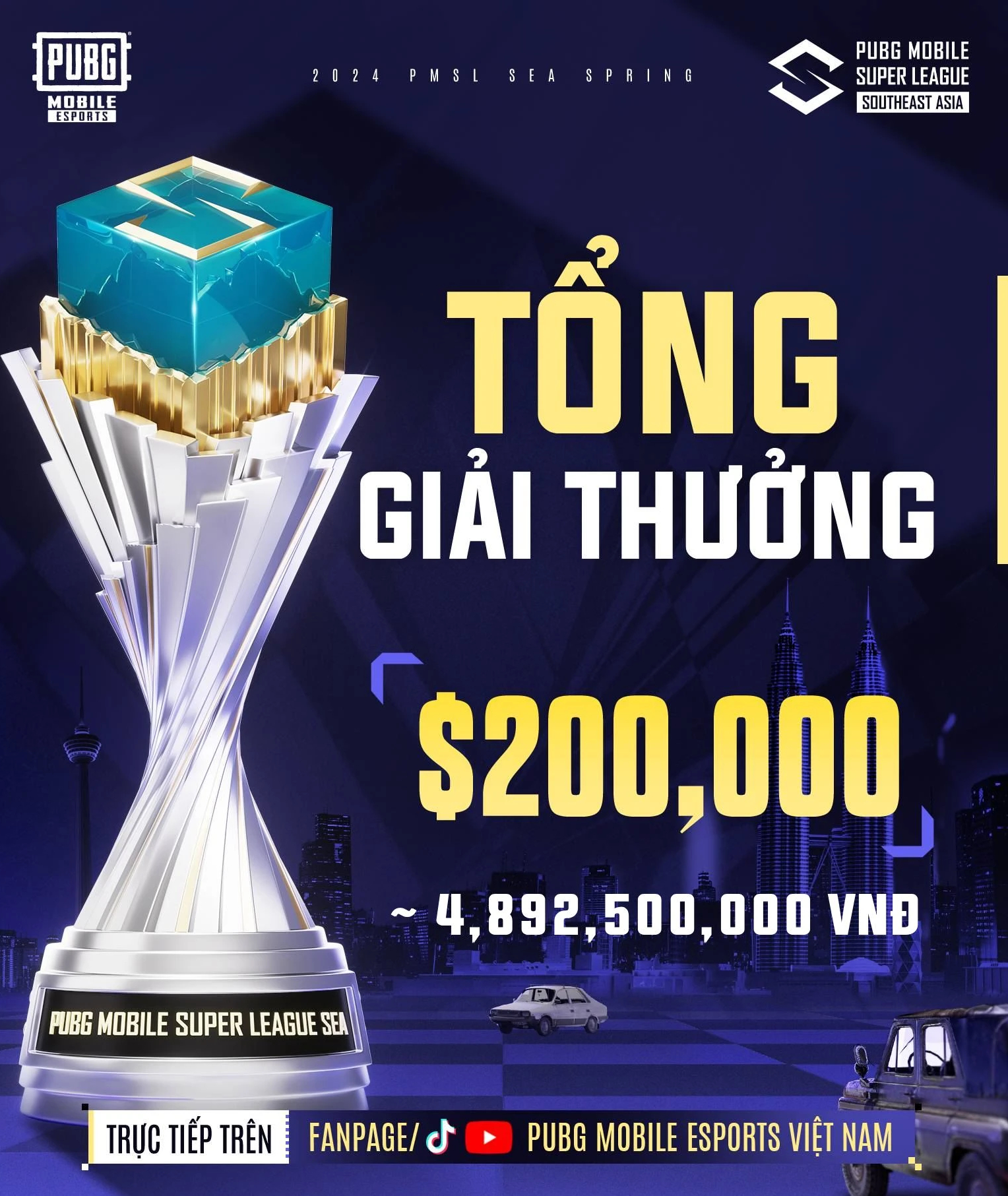 Hình ảnh về tổng giá trị giải thưởng