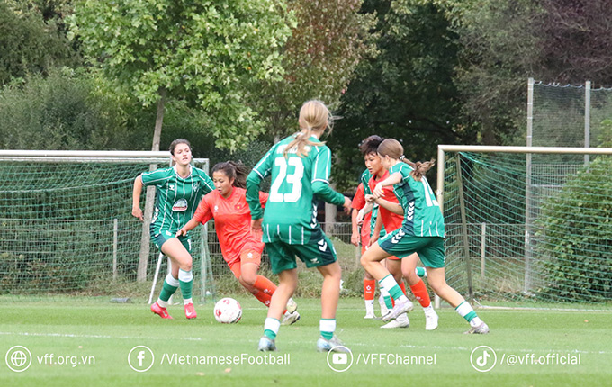 Hình ảnh trận đấu giữa U17 nữ Việt Nam và Werder Bremen II