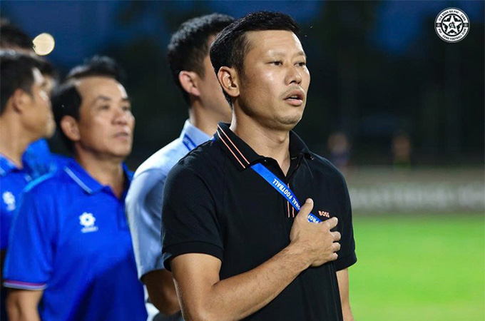 HLV Thạch Bảo Khanh chia tay PVF-CAND sau những kết quả không như kỳ vọng đầu mùa giải - Ảnh: PVF-CAND HLV Thạch Bảo Khanh chia tay PVF-CAND