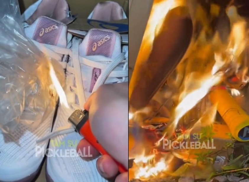 Chồng phá đồ thể thao của vợ