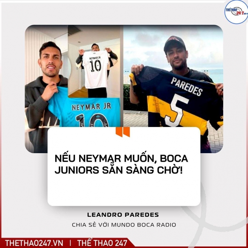 Leandro Paredes bật mí về kế hoạch đón Neymar Leandro Paredes tại Boca Juniors