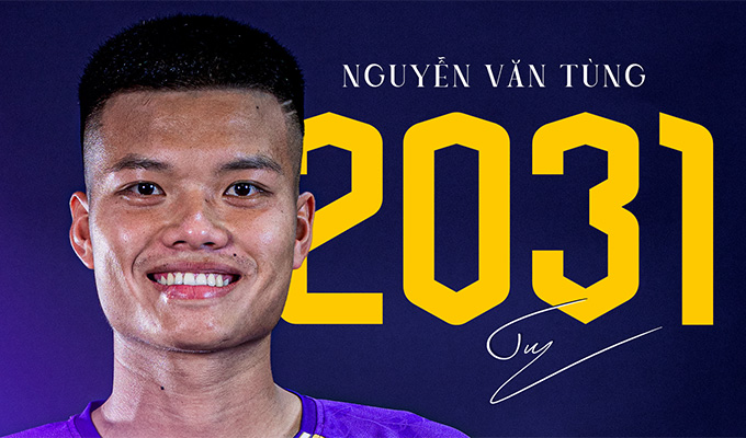 Nguyễn Văn Tùng ký hợp đồng thêm 5 mùa giải với CLB Hà Nội