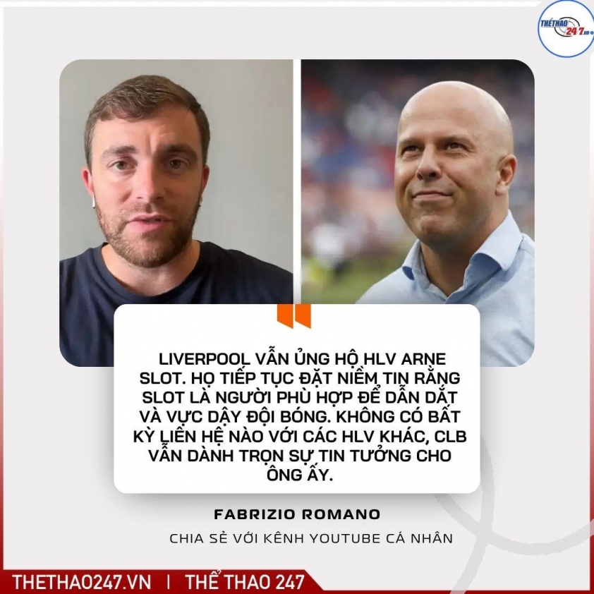 Arne Slot nhận được sự tin tưởng từ ban lãnh đạo