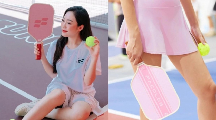 Vợt pickleball màu hồng