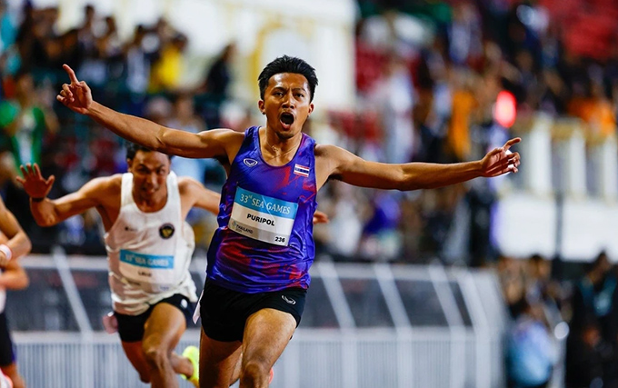 Puripol Boonson chạy cự ly ngắn dưới 10 giây