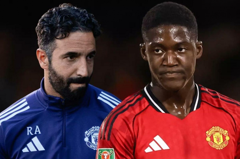 Kobbie Mainoo chưa đá chính trận nào tại Ngoại hạng Anh kể từ đầu mùa (Ảnh: mufcytp). Mainoo chưa được trọng dụng