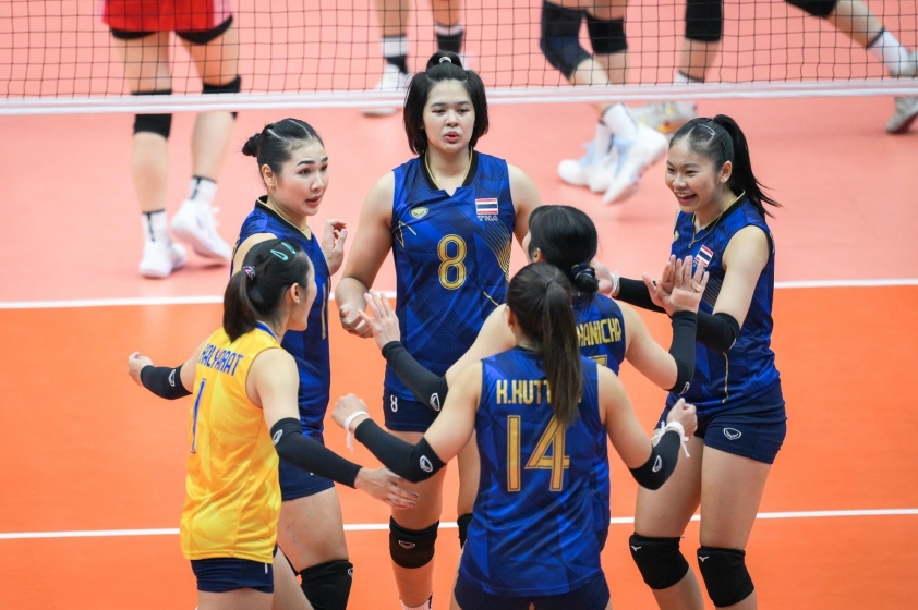 Bóng chuyền nữ Thái Lan hướng tới vòng bán kết SEA Games 33 Bóng chuyền nữ Thái Lan tại SEA Games 33