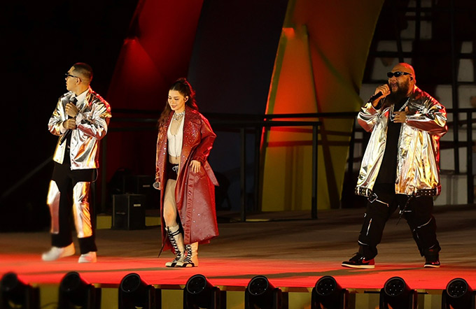 Tiết mục đánh trống truyền thống tại lễ khai mạc Nghệ sĩ biểu diễn trống tại SEA Games