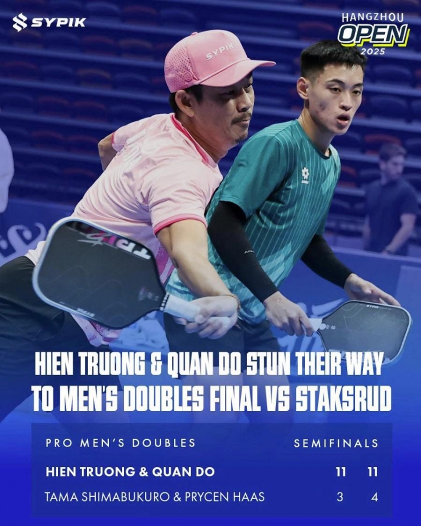 Minh Quân - Vinh Hiển áp đảo bán kết với phong cách thi đấu tốc độ Bộ đôi Minh Quân và Vinh Hiển thi đấu bán kết