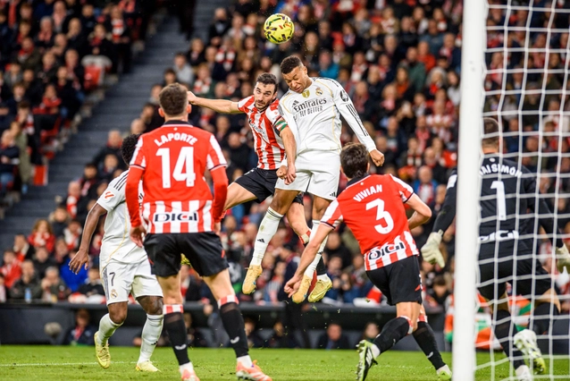 Athletic Bilbao thất bại thảm hại trước Real Madrid